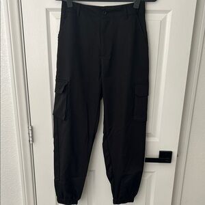 Women's Black Cargo Joggers